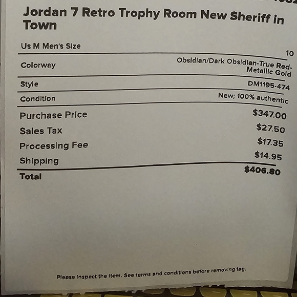 The Air Jordan 7 Retro 'New Sheriff in Town' Trophy Room - 10(m) - Picture 10 of 10